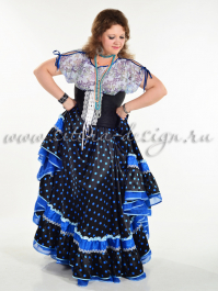 Цыганская юбка ЧЕРНИКА