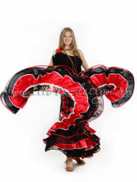 Цыганская юбка «Розы на черном»